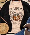 Pumpkin Graphic Round Neck Short Sleeve T-Shirt