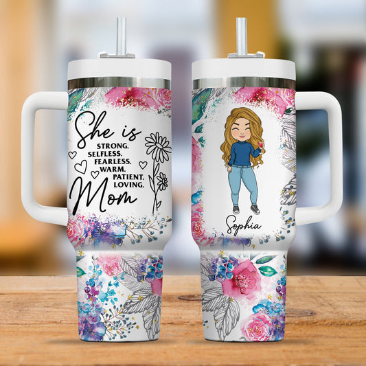 She Strong Selfless Fearless - Gift For Couple, Gift For Him, Gift For Her - Personalized Custom Tumbler