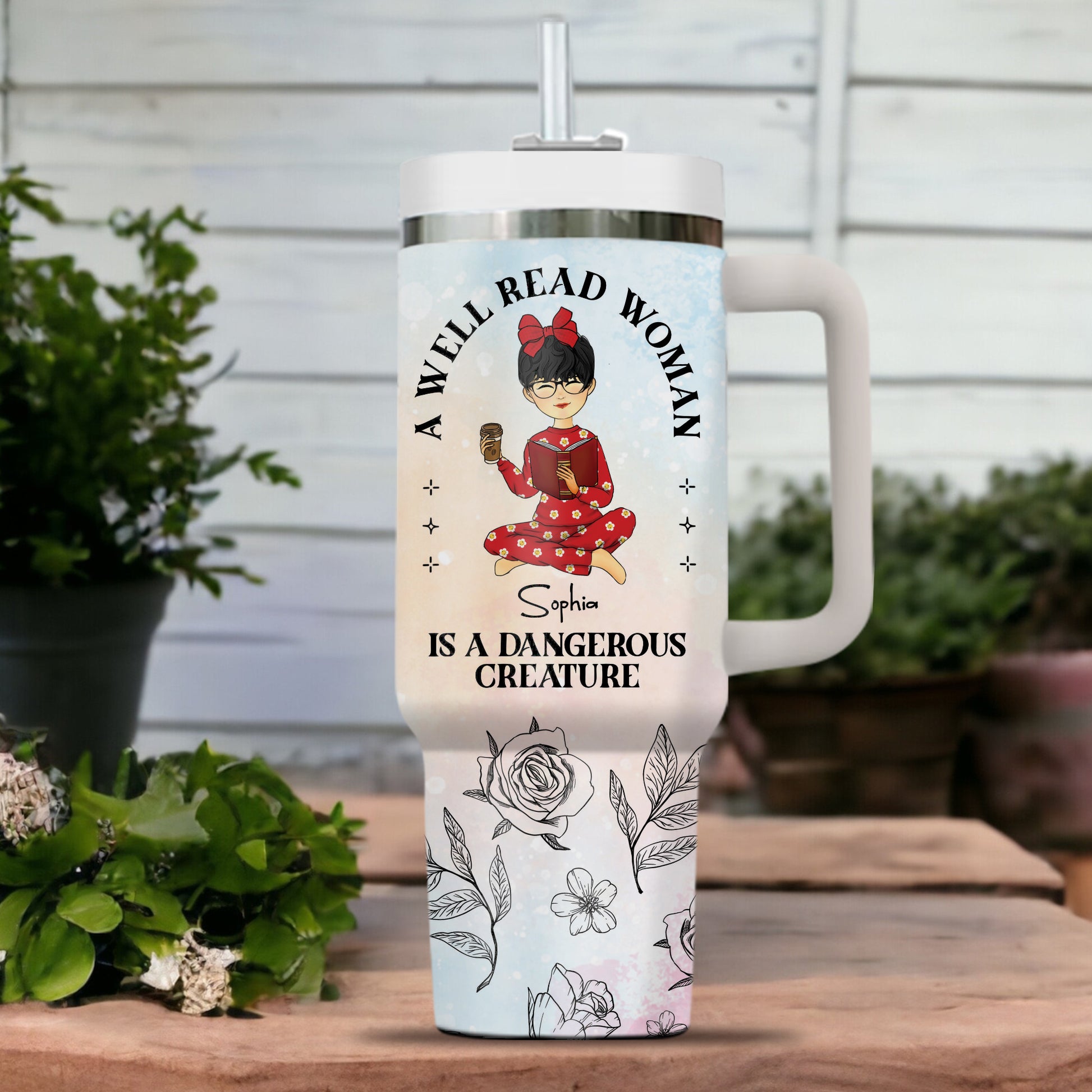 A Well Read Woman - Gift For Couple, Gift For Him, Gift For Her - Personalized Custom Tumbler