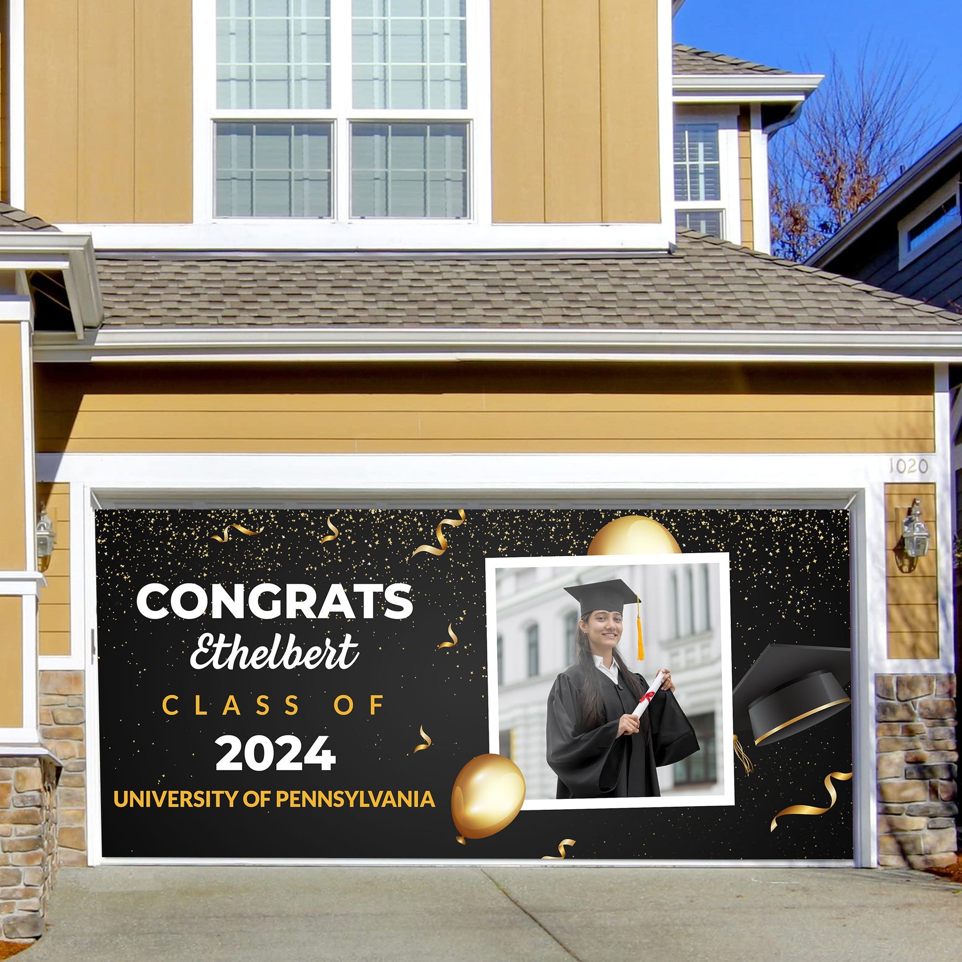 Congrats Class 2025 - Graduation Garage Door Decorations, Single Garage, Garage Door Banner Covers - Garage Door Banner Decorations