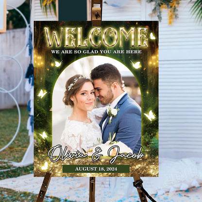 Fairy Wedding Welcome Sign - Modern Wedding Signs - Welcome To The Wedding Sign - Wedding Decor