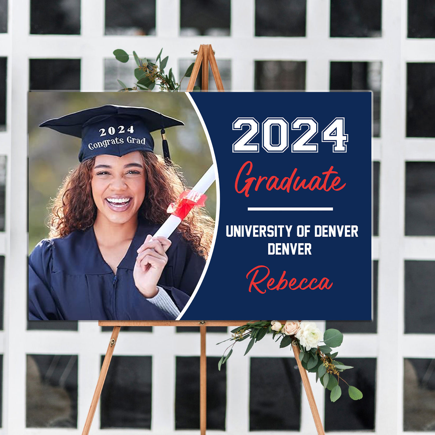 Class Of 2025 Graduate, Graduation Gift - Personalized Graduation Lawn Sign With Stake