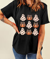 Halloween Graphic Round Neck Short Sleeve T-Shirt