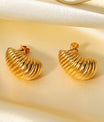 Shell Shore Spiral Stud Earrings