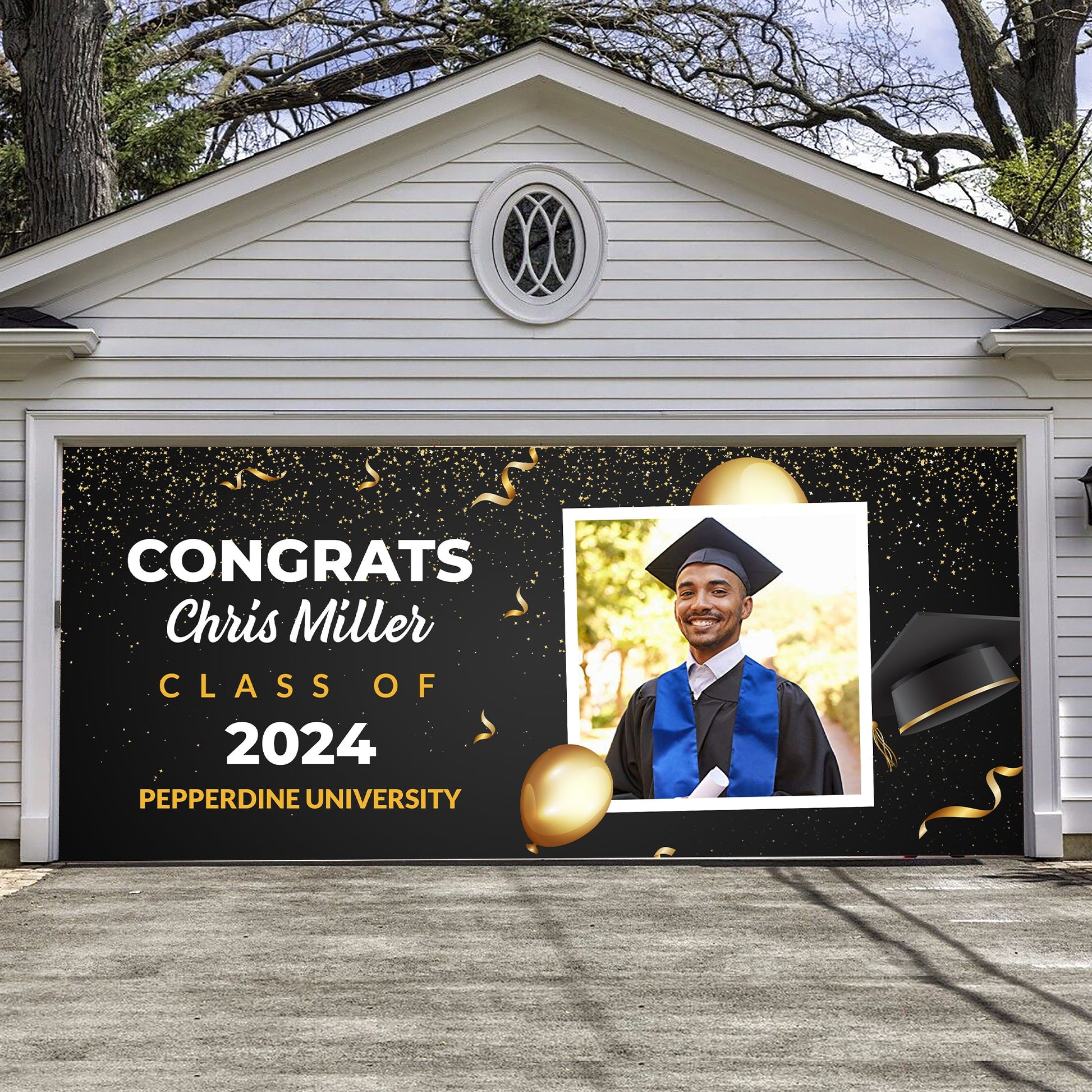 Congrats Class 2025 - Graduation Garage Door Decorations, Single Garage, Garage Door Banner Covers - Garage Door Banner Decorations