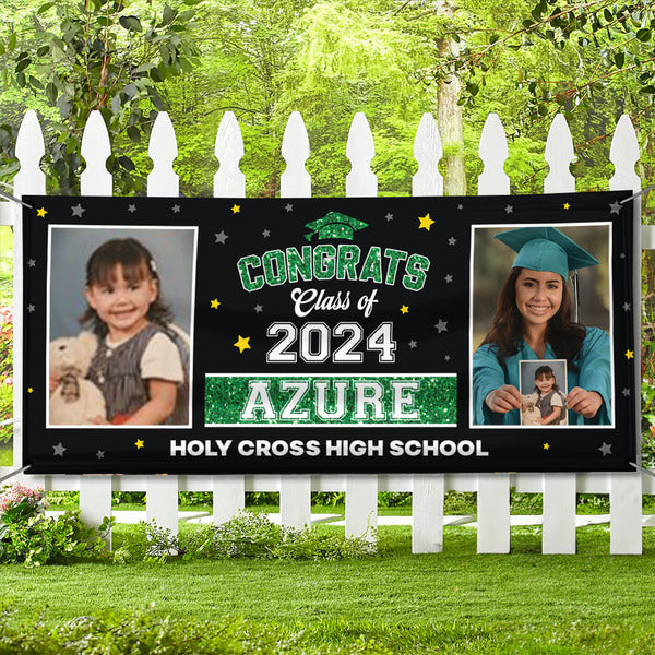 Class Of 2025 School Name - Graduation Banner - Unique Graduation Gift - Door Banner