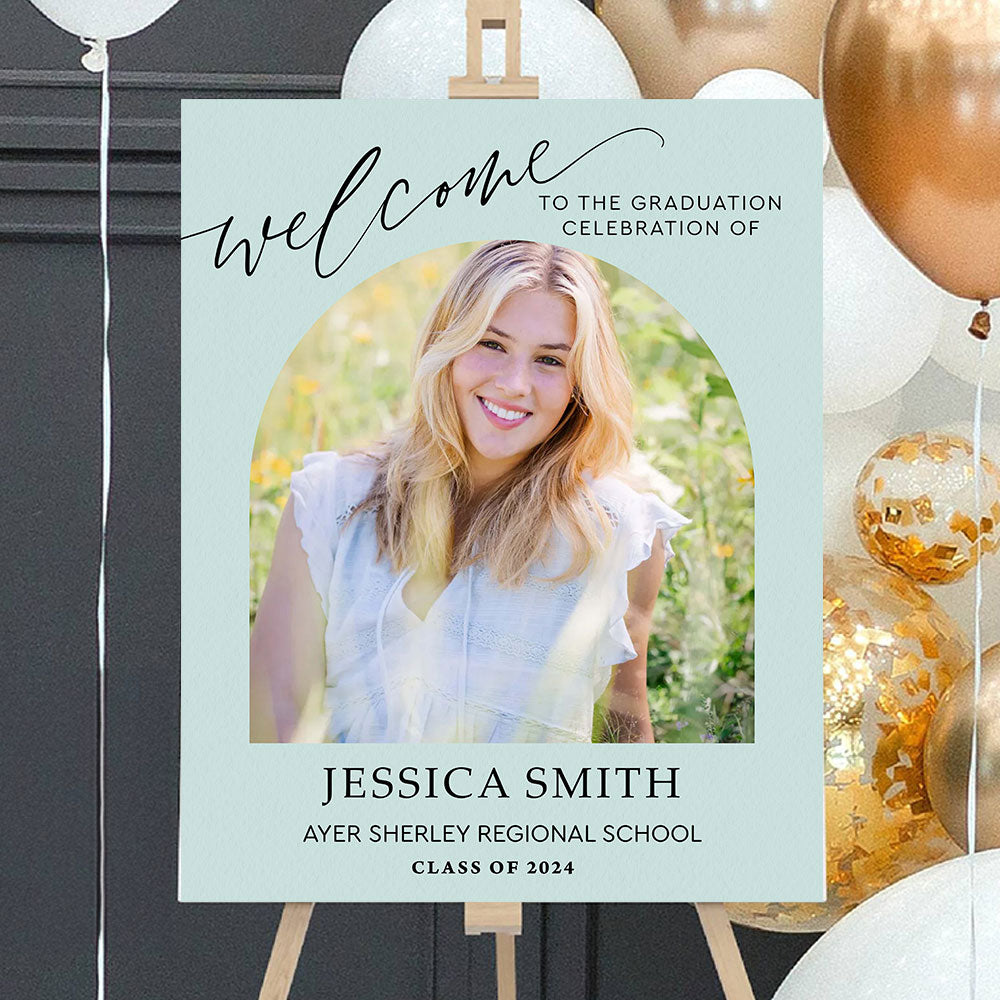 Color Welcome Sign - Custom Class Of 2025 Graduation Party Welcome Sign - Wildflower Graduation Party Welcome Sign