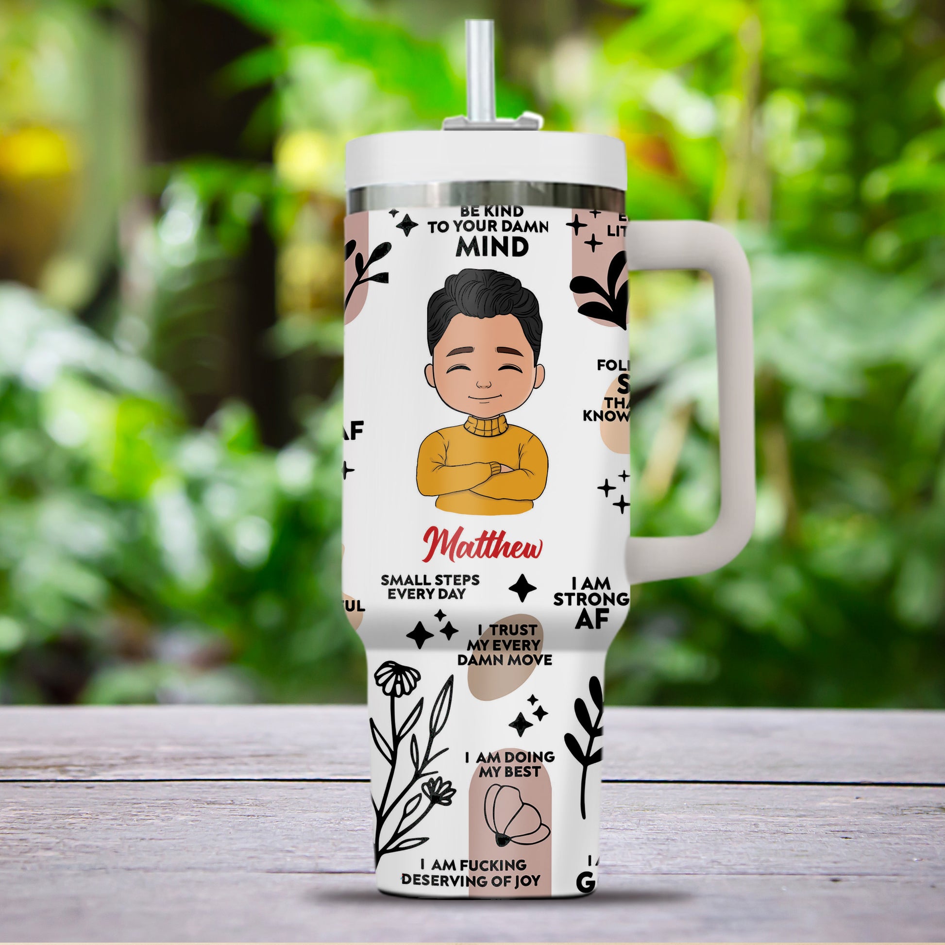 Be Kind To Your Mind Tumbler - Gift For Him, Gift For Her - Tumbler 40oz - Personalized Custom Tumbler