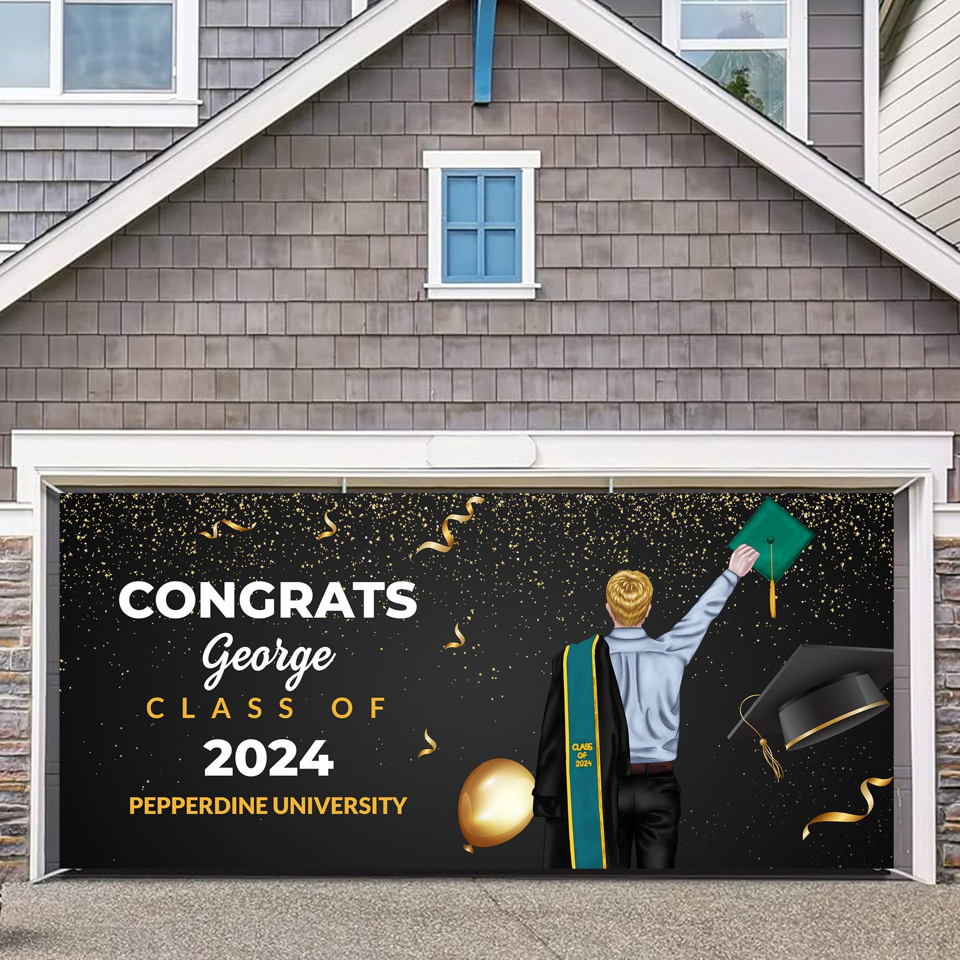 Congrats Class 2025 - Graduation Garage Door Decorations, Single Garage, Garage Door Banner Covers - Garage Door Banner Decorations