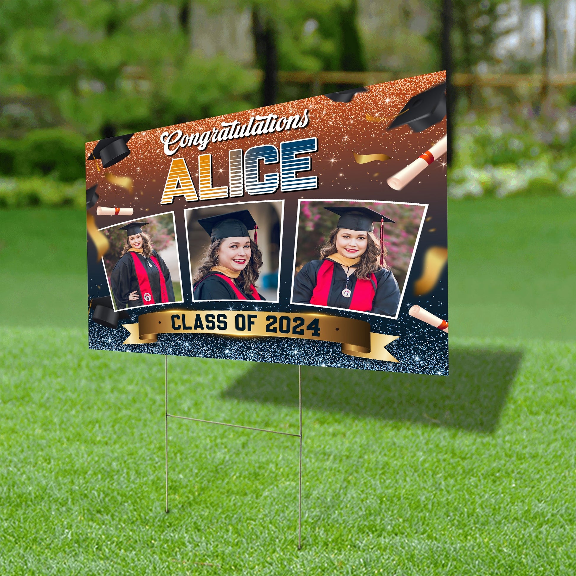 Custom 2025 Graduation Graduate, Graduation Gift - Personalized Graduation Lawn Sign With Stake