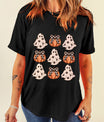 Halloween Graphic Round Neck Short Sleeve T-Shirt