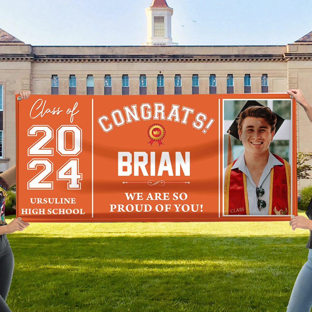 Classic Congratulations Class Of 202 Banner - Graduation Polyester Fabric Banner - Unique Graduation Gift - Door Banner