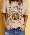 Pumpkin Graphic Round Neck Short Sleeve T-Shirt