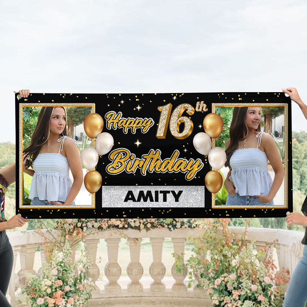 Bubble Happy Birthday Classic Banne - Birthday Garage Door Decorations, Single Garage, Garage Door Banner Covers - Garage Door Banner Decorations