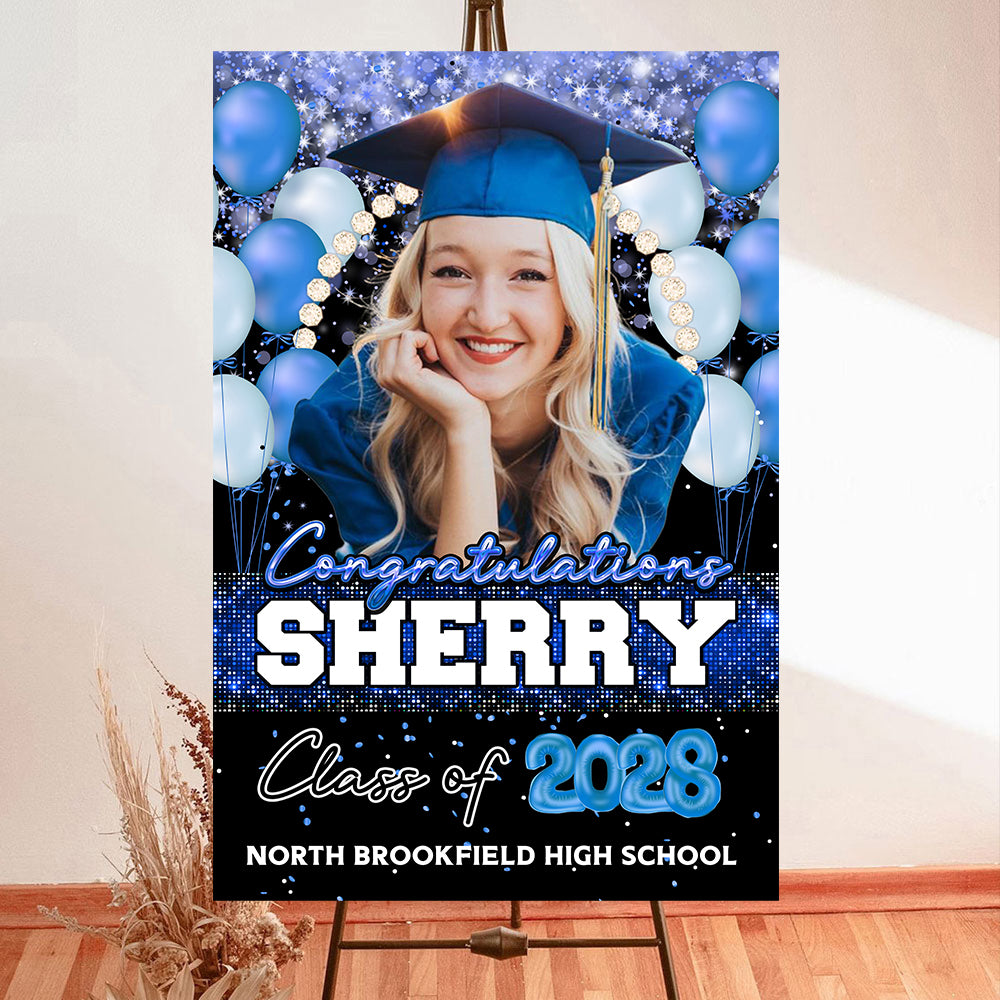 Graduation Welcome Sign - Graduation Party Welcome Sign - Custom Grad Party Decorations - Personalized Class of 2025 Decoration