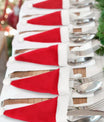 10-Pack Christmas Hat Shaped Cutlery Covers