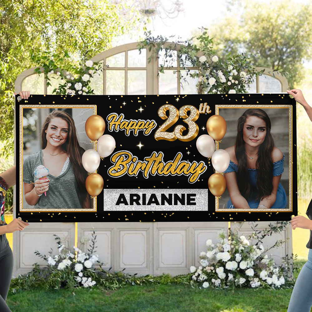 Bubble Happy Birthday Classic Banne - Birthday Garage Door Decorations, Single Garage, Garage Door Banner Covers - Garage Door Banner Decorations