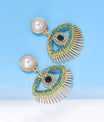 Evil Eye Shape Rhinestone Zinc Alloy Synthetic Dangle Earrings