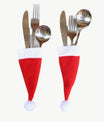 10-Pack Christmas Hat Shaped Cutlery Covers