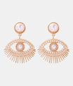 Evil Eye Shape Rhinestone Zinc Alloy Synthetic Dangle Earrings