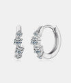 925 Sterling Silver Moissanite Huggie Earrings