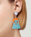 Smiling Ghost Shape Synthetic Pearl Earrings