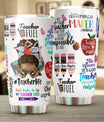 Personalized Teacher Life Appreciation Messy Bun Tumbler, Meaningful Gift For Teacher