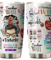 Personalized Teacher Life Appreciation Messy Bun Tumbler, Meaningful Gift For Teacher