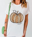 Pumpkin Round Neck Short Sleeve T-Shirt