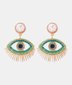 Evil Eye Shape Rhinestone Zinc Alloy Synthetic Dangle Earrings