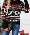 Angel Wings Reindeer Round Neck Long Sleeve Sweater