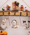 Santa Snowman Reindeer Hanging Ornament