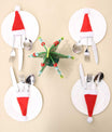 10-Pack Christmas Hat Shaped Cutlery Covers