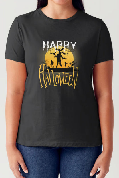 Simply Love Full Size HAPPY HALLOWEEN Short Sleeve Tubular T-Shirt