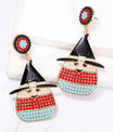 Witch's Hat Shape Synthetic Pearl Dangle Earrings