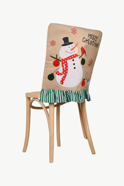 2-Pack Christmas Snowman Chair Covers