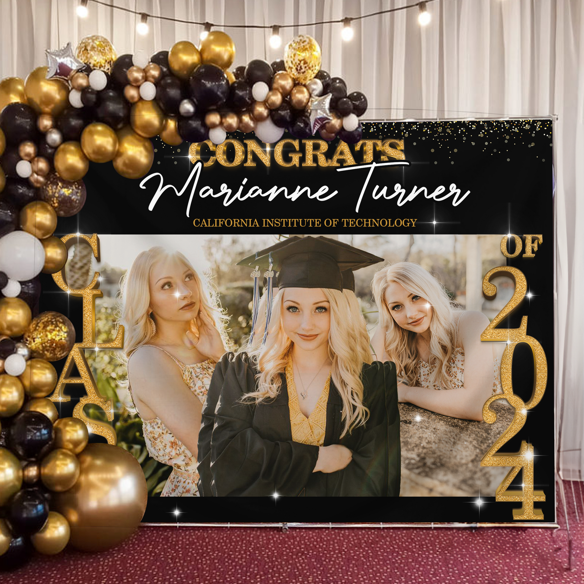 Class of 2025 Custom Graduation Party Backdrop - Personalized Custom Graduation Backdrop