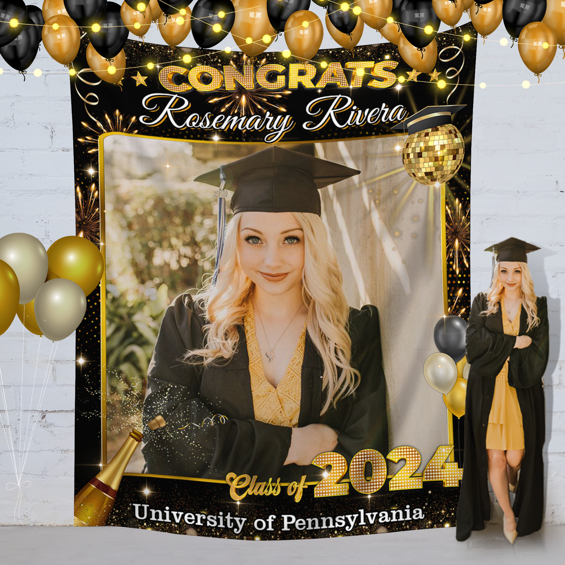 Graduation Backdrop - Class of 2025 Custom Graduation Party Backdrop - Personalized Party Decor