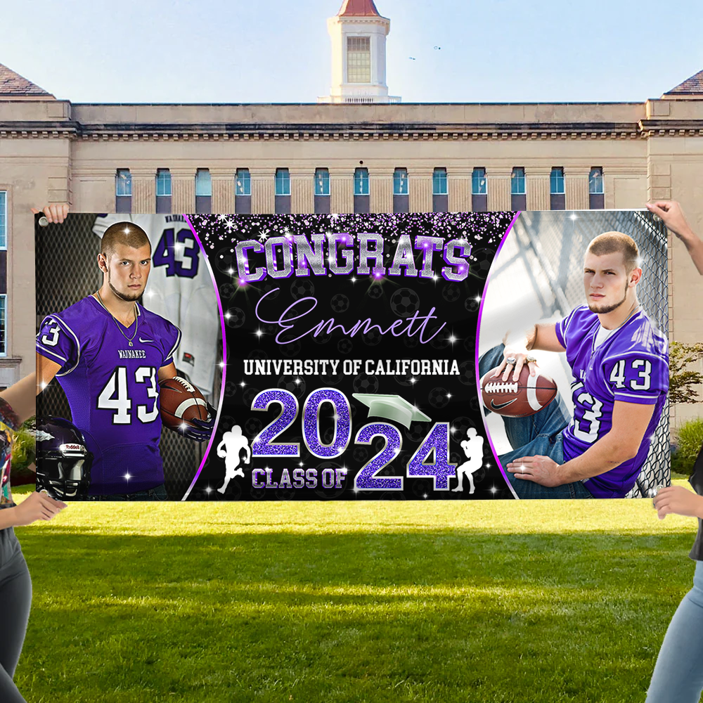 Custom Photo Congratulations Class Of 2025 - Graduation Banner - Unique Graduation Gift - Door Banner