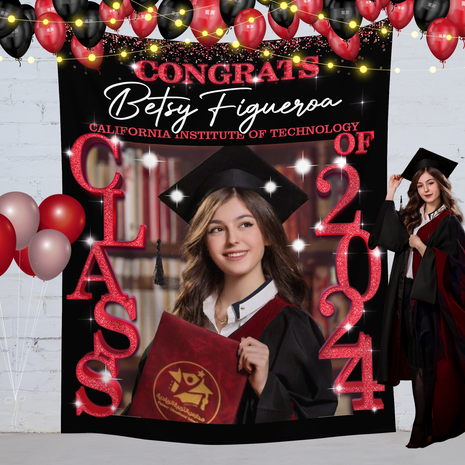 Class of 2025 Custom Graduation Party Backdrop - Personalized Custom Graduation Backdrop