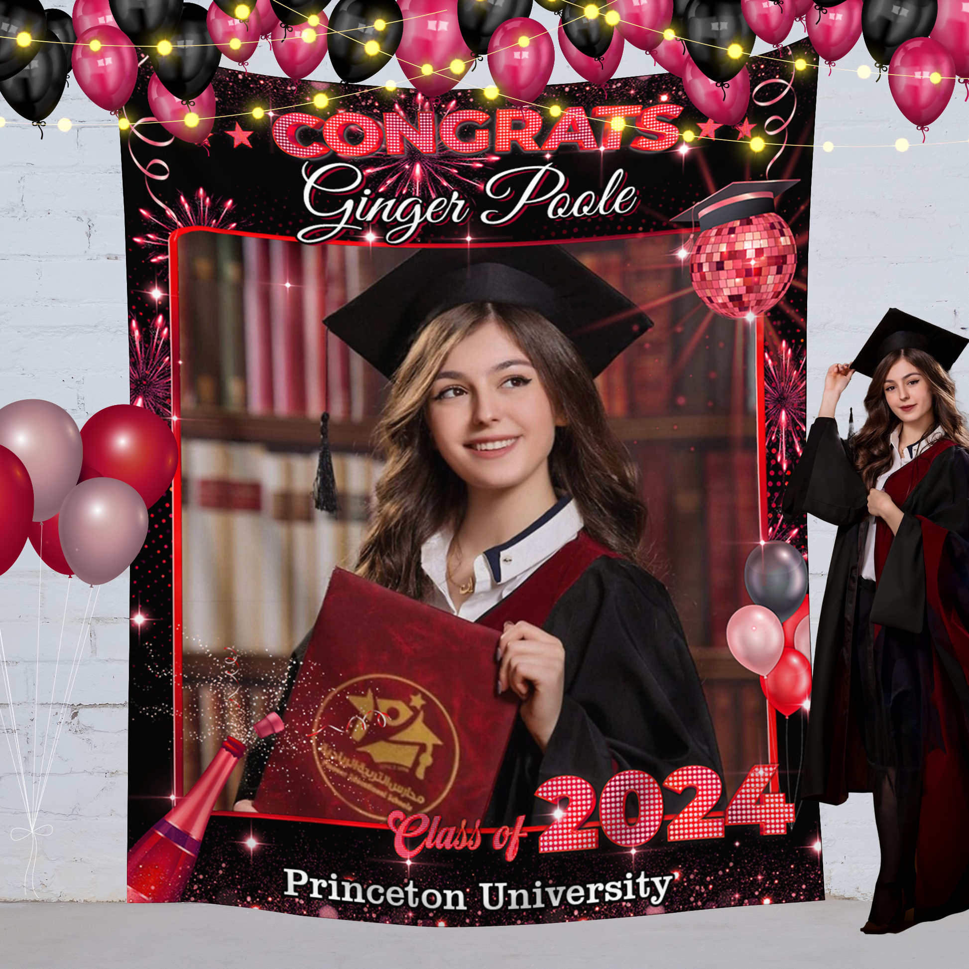 Graduation Backdrop - Class of 2025 Custom Graduation Party Backdrop - Personalized Party Decor