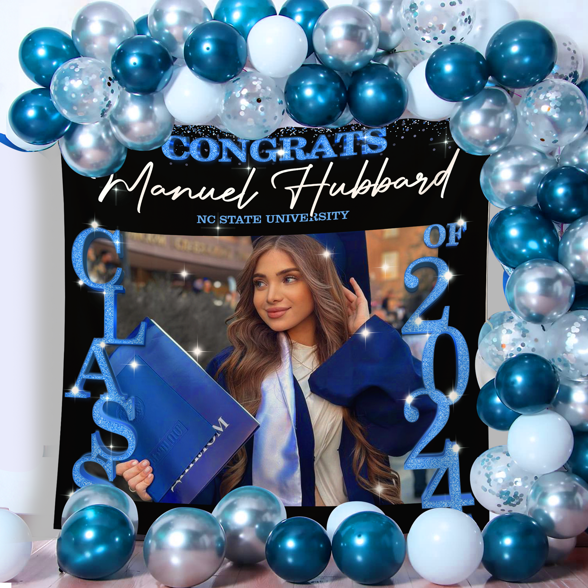 Class of 2025 Custom Graduation Party Backdrop - Personalized Custom Graduation Backdrop