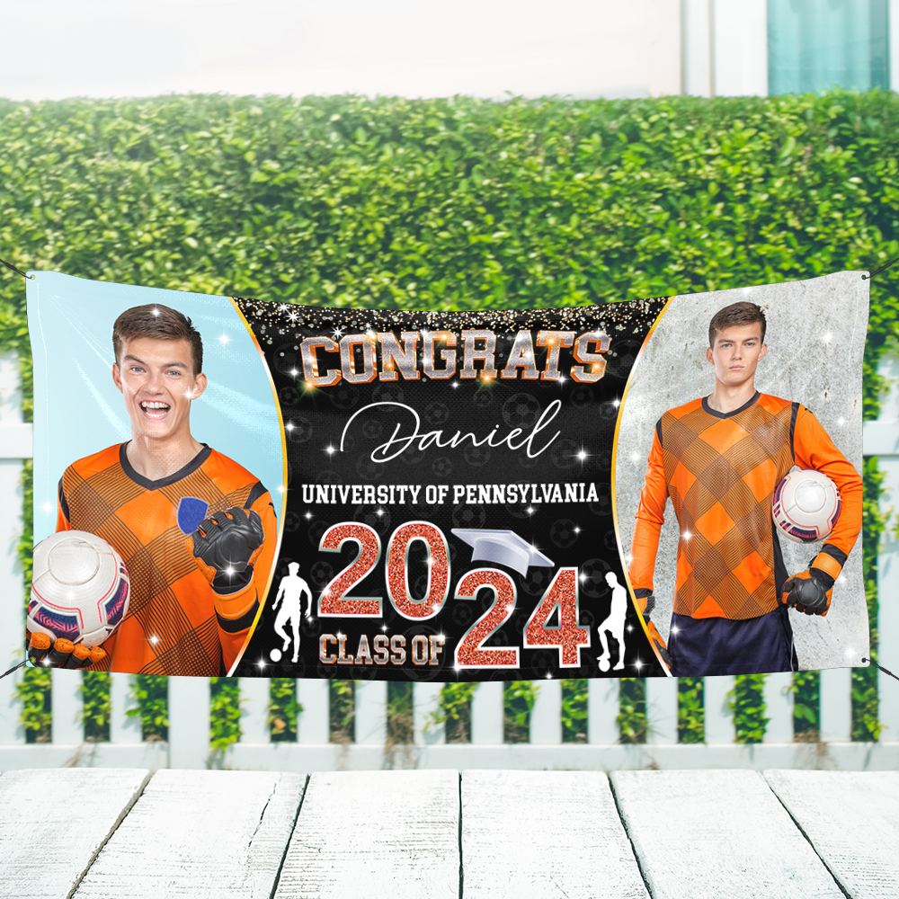 Custom Photo Congratulations Class Of 2025 - Graduation Banner - Unique Graduation Gift - Door Banner