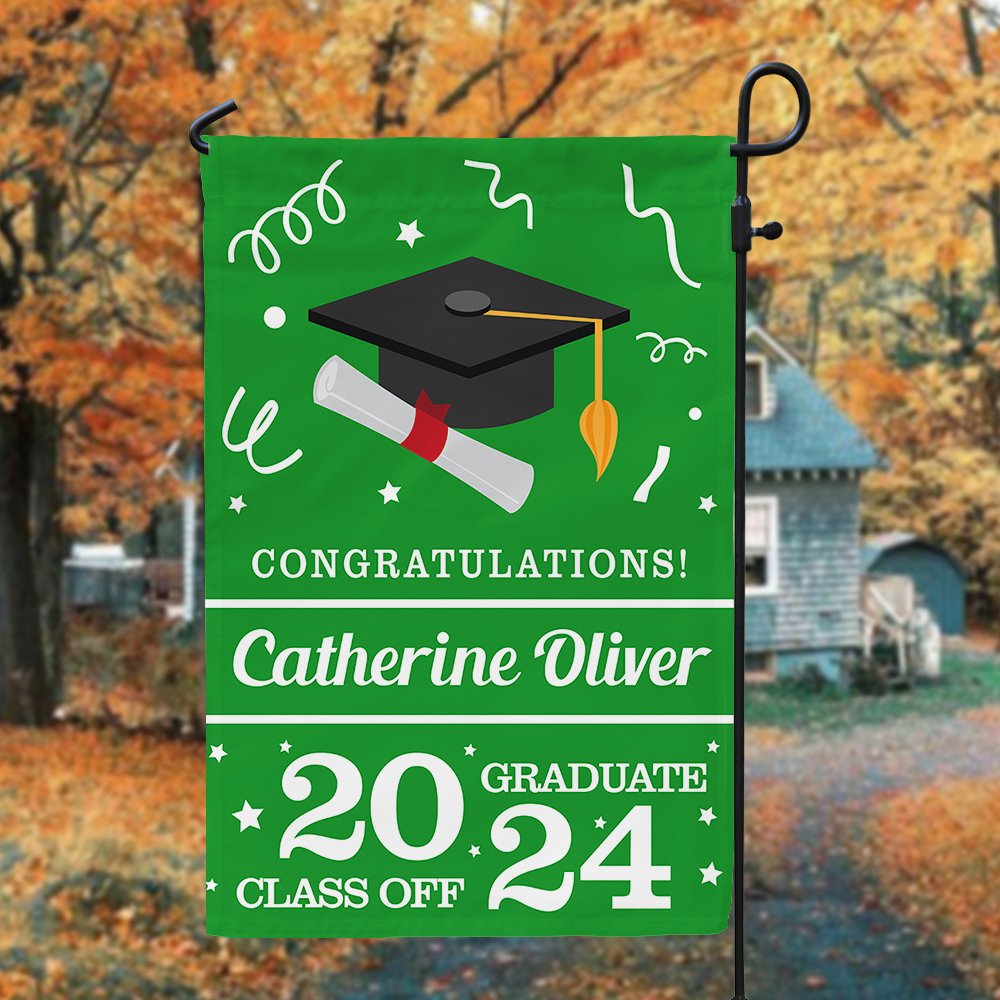 Custom Graduation Flag, Graduate Yard Sign, College Grad Flag, College Class of 2025 Grad Flag, Personalized College Yard Flag