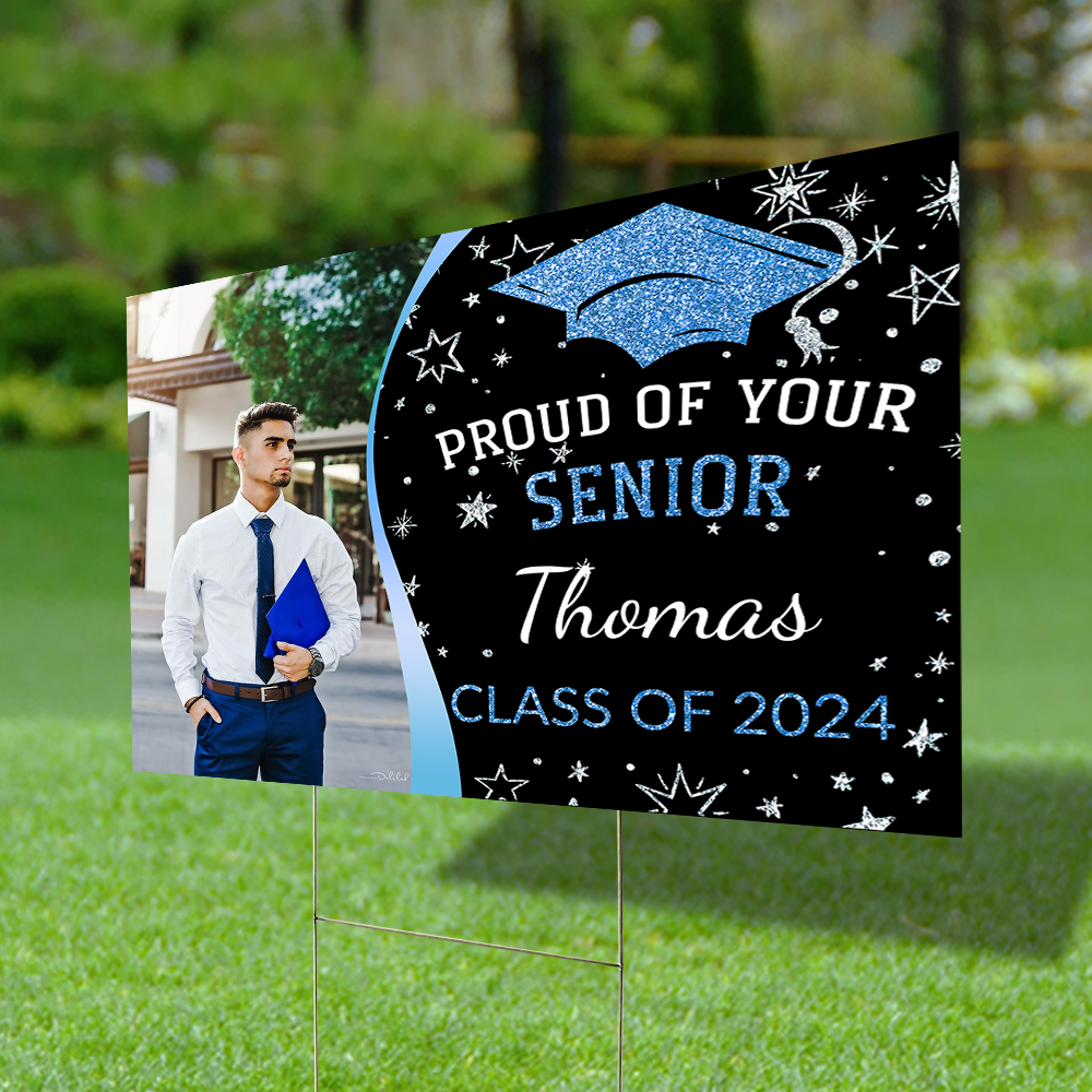 Personalized Proud Of Our Senior Class Of 2025 Graduation Lawn Sign With Stake, Graduation Gift