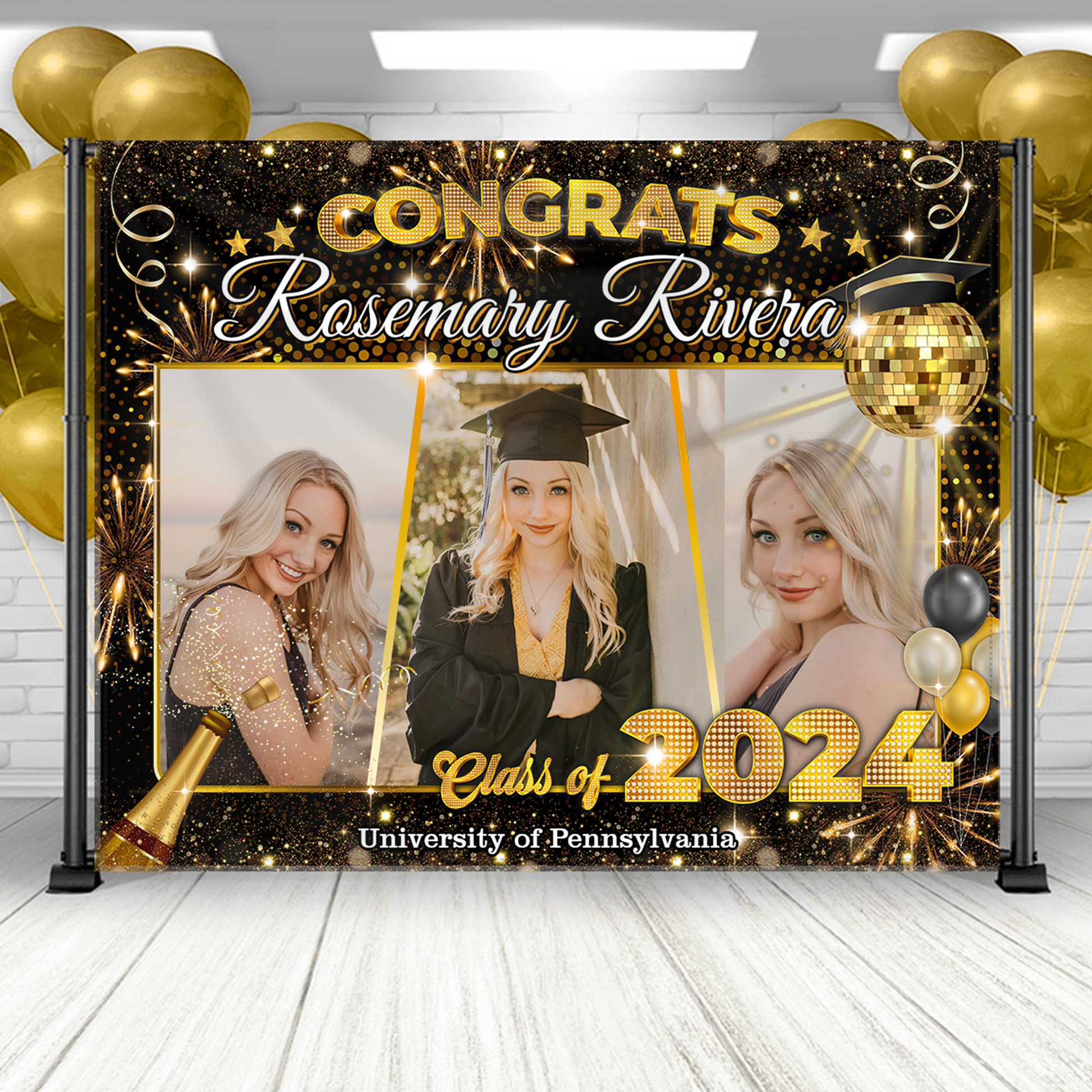 Graduation Backdrop - Class of 2025 Custom Graduation Party Backdrop - Personalized Party Decor