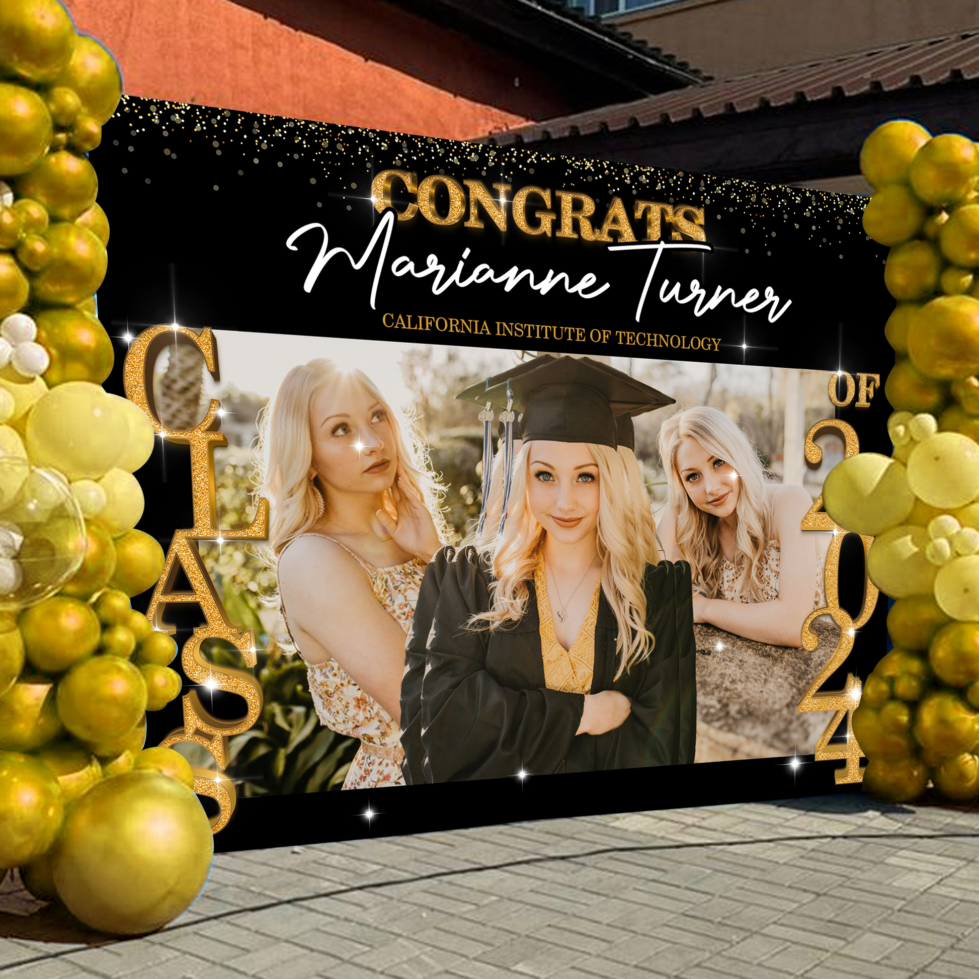 Class of 2025 Custom Graduation Party Backdrop - Personalized Custom Graduation Backdrop